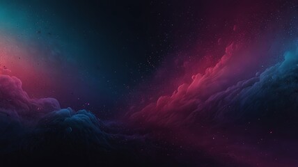 Fototapeta premium Grainy Wallpaper Gradient Noise Grunge Background. Grainy noisy poster background, dark blue orange red color wave black backdrop abstract header banner design