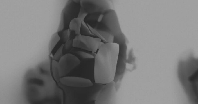 Old mannequin head shell in xray