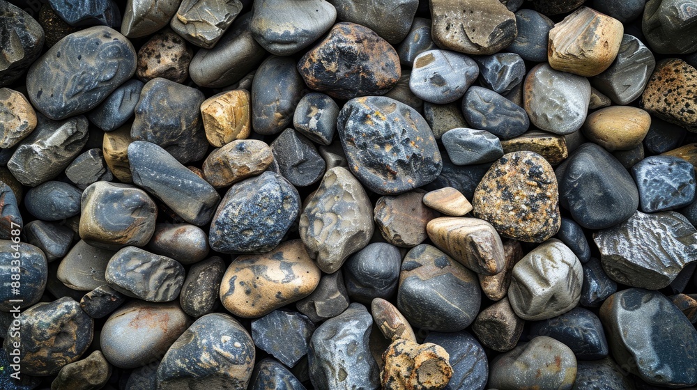 Poster rock pebbles texture background with space for text