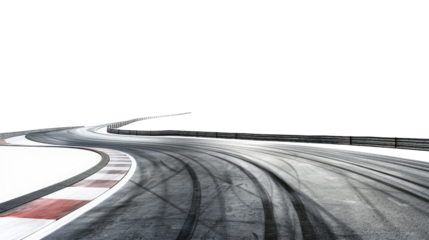 Raceway on a transparent background