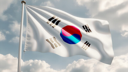 Korean Flag for national Day or Independence Day of korea