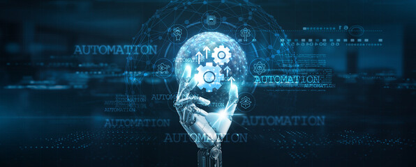 Automation unlocks possibilities, ensuring seamless operations, Hands of robot hold the key to...