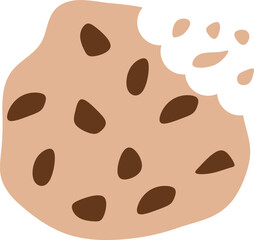 Bitten Cookie Vector Illustration 
