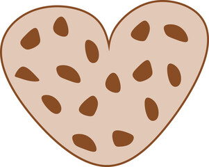 Heart shaped Cookie Vector Illustration 