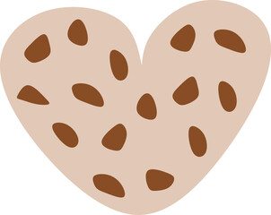 Heart Cookie Vector Illustration 