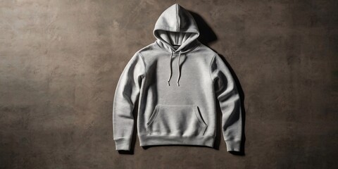Obraz premium Blank Hoodie, Sweater, Top View, Mockup Ready - Generative AI.