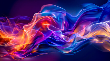 Abstract colorful wave design flowing in smooth lines