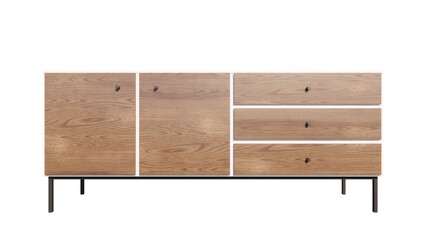 Illustration of a cupboard and tv table on a white background