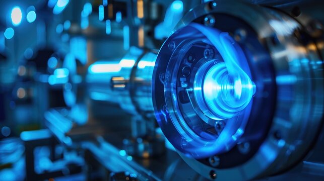 Time of flight mass spectrometer in closeup shot with time 