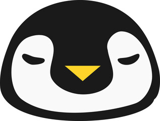 Penguin Face Vector Graphic