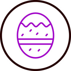 Easter Vector Line Purple Circle Black