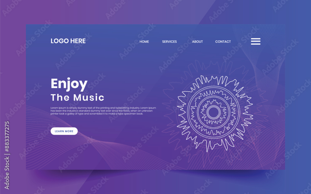 Wall mural modern technology abstract creative dynamin gradient wave line welcome banner background for website
