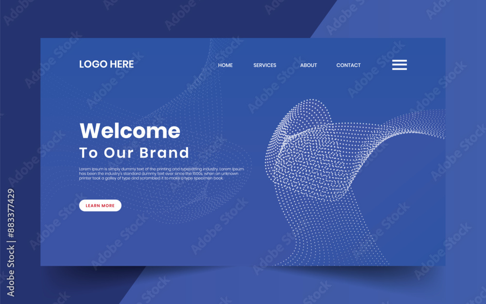 Wall mural modern technology abstract creative dynamin gradient wave line welcome banner background for website