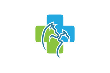 dog and cat design with pet clinic concept