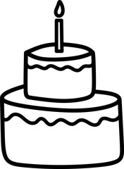 Birthday Cake Illustration 