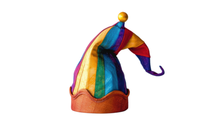 clown hat on transparent background