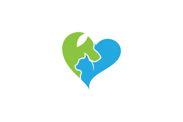 pet lovers with dog and cat design concept