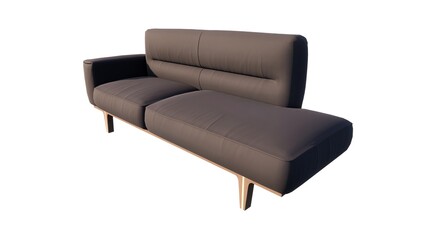 Illustration of a long sofa on a white background