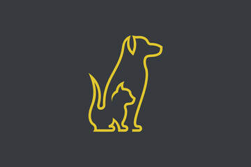 dog and cat design with a modern concept