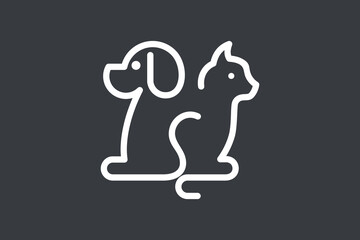 dog and cat design with a modern concept