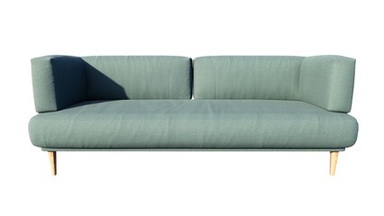 Illustration of a long sofa on a white background