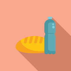 Simple icon representing basic food donation, aid and humanitarian help