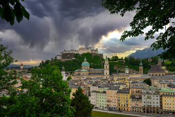 Obraz premium The panorama of Salzburg, Austria