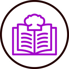 Recipe Vector Line Purple Circle Black