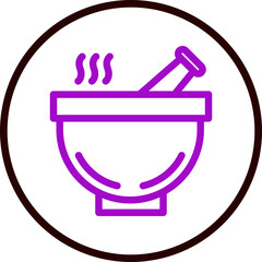 Soup Vector Line Purple Circle Black