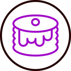 Pancake Vector Line Purple Circle Black