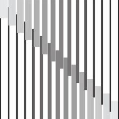 Geometric artwork pattern with vertical columns rectangles and trapezoids, rhythmic design