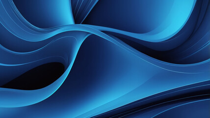 Abstract blue background with smooth lines ai image
