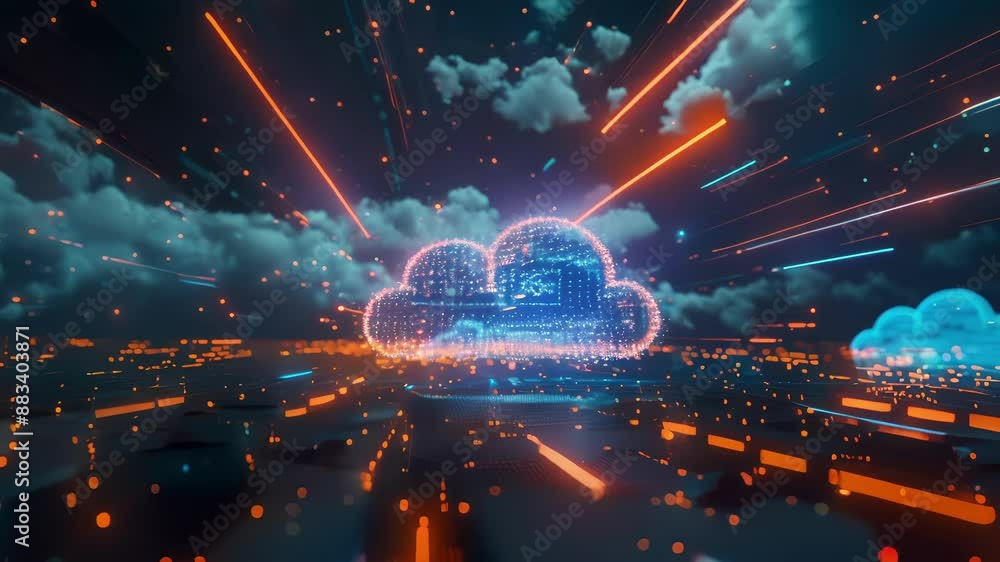 Poster a freelance photographer uploading highresolution images to their clients cloud storage through high