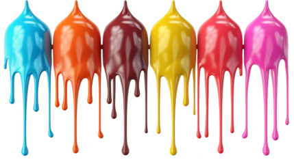 paint splashes on white background