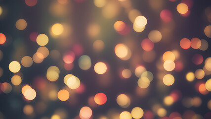 Fototapeta premium Artifical Intelligence generated bokeh abstract light background. Festive Background With