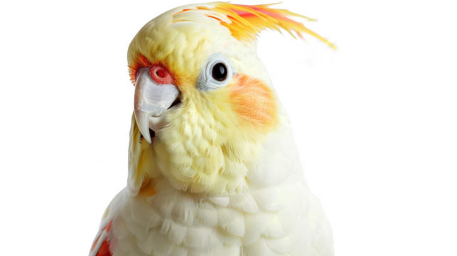Cockatiel Portrait on a transparent background 