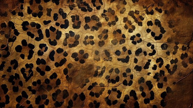 Vintage background with leopard print