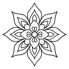 A simple yet elegant floral design for a flower mandala pattern illustration.