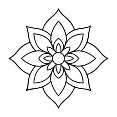 A simple yet elegant floral design for a flower mandala pattern illustration.