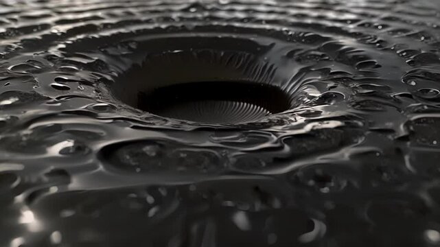 A solid formation of octagonal water drops creating a 3D illusion.