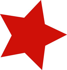 red star isolated on white