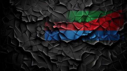 distressed, cracked background featuring the flag of Transnistria, showcasing a powerful visual representation of its history and identity.