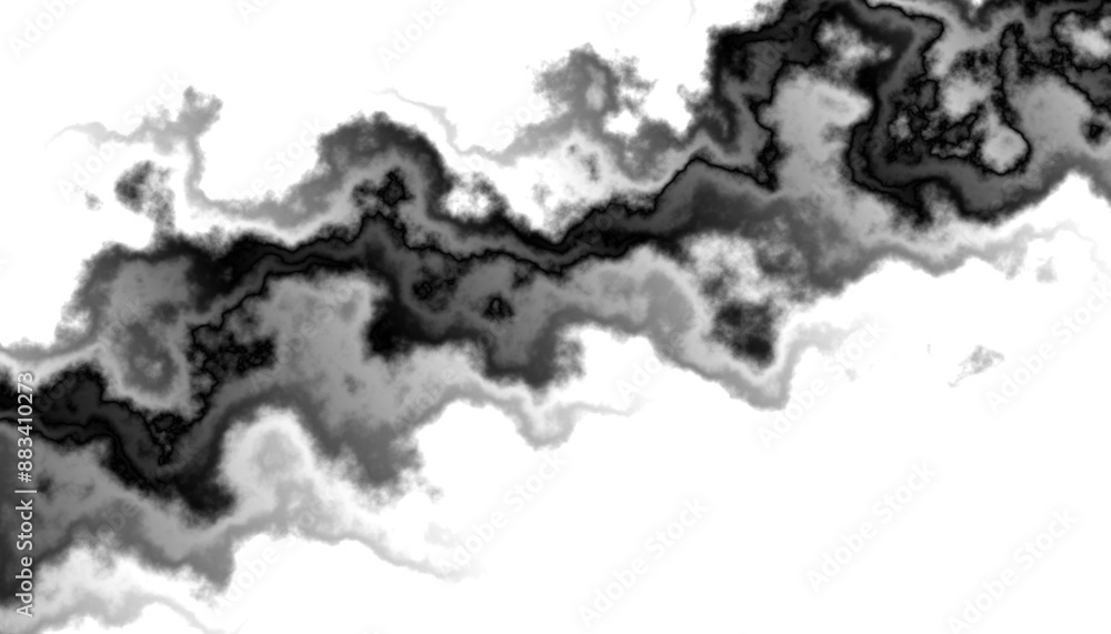 Fototapete black smoke steam isolated transparent background. fog and mist effect for text or space. overlay wi
