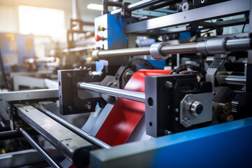 Fototapeta premium Industrial equipment in a factory with modern machinery and production lines