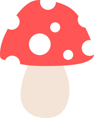 Mushroom Toadstool Graphic Illustration 