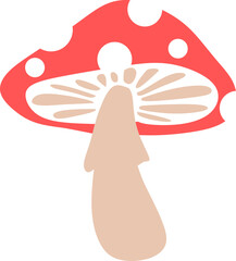 Mushroom Toadstool Graphic Illustration 