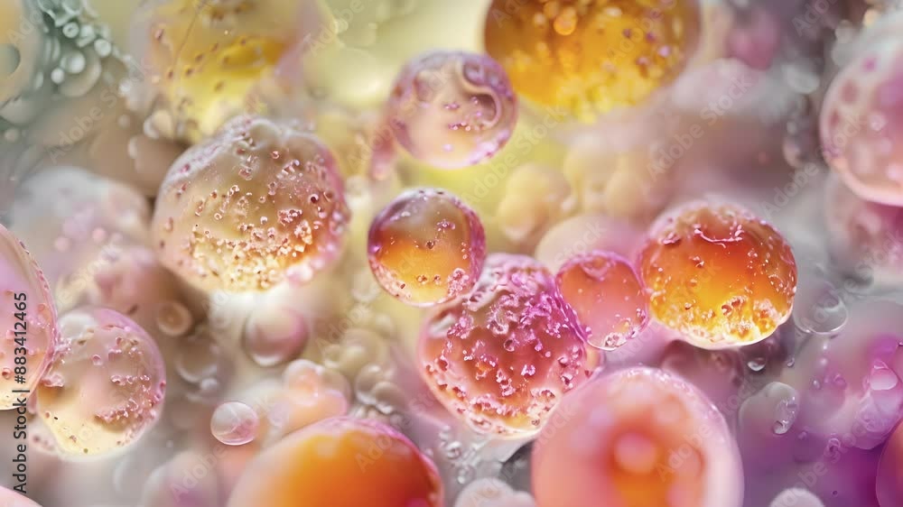 Poster a snapshot of stem cells differentiating into specialized cells for fertility.