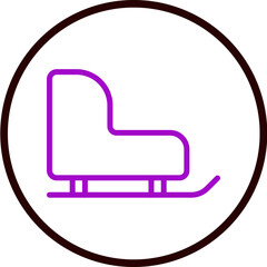 Sled Vector Line Purple Circle Black