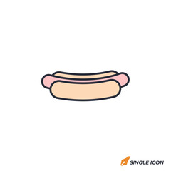 Hot Dog icon vector illustration. Hot Dog symbol isolated on white background