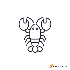 Lobster icon vector illustration. Lobster symbol isolated on white background